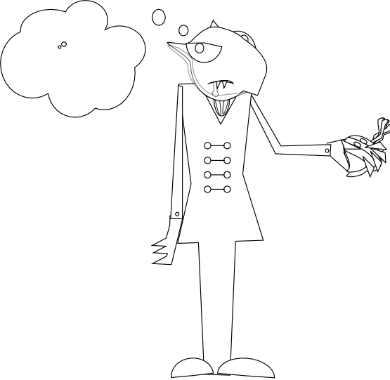 Feraliminal Nosferatu Vs Turnip Black White Line Art - Clip Art (555x541), Png Download