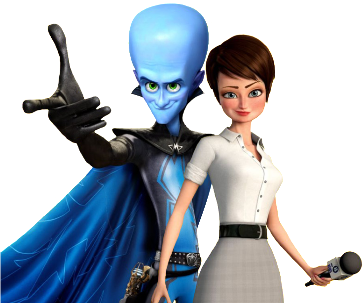 Megamind And Roxanne 2 Photo Megamind Roxanne Render - Poster Megamind (800x652), Png Download