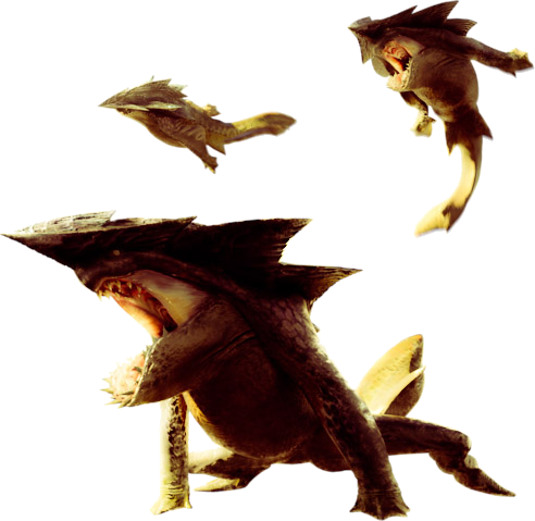 Tigerstripe Zamite By Chaoarren - Monster Hunter World Shark (492x479), Png Download