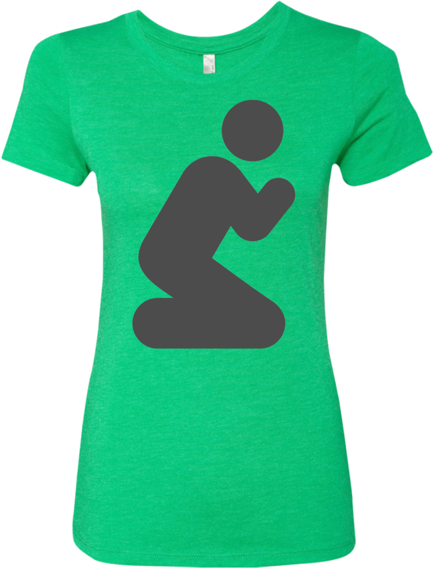 Prayer Symbol Christian Womans Tshirt With Simple Pray (1155x1155), Png Download
