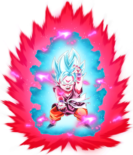 Photo - Goku Ssj Blue Kaioken Chibi (530x616), Png Download