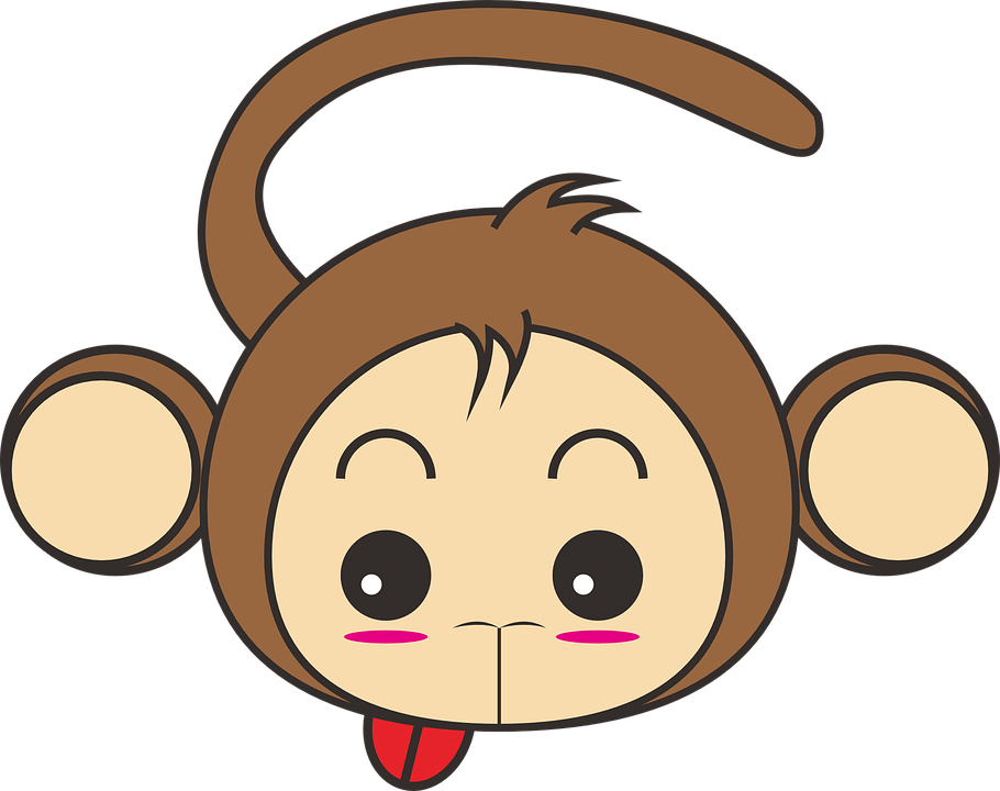 Cold Clipart Monkey - Cute Monkey Cartoon (910x720), Png Download
