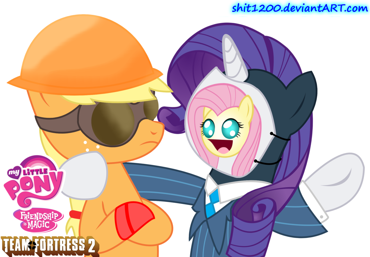 Shit1200, Engineer, Fluttershy, Rarity, Safe, Spy, - My Little Pony Tf2 Spy (1280x882), Png Download