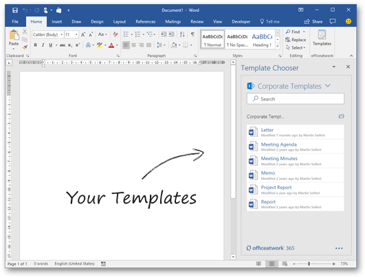 Document Wizard - Interfaz Office 2016 (550x450), Png Download