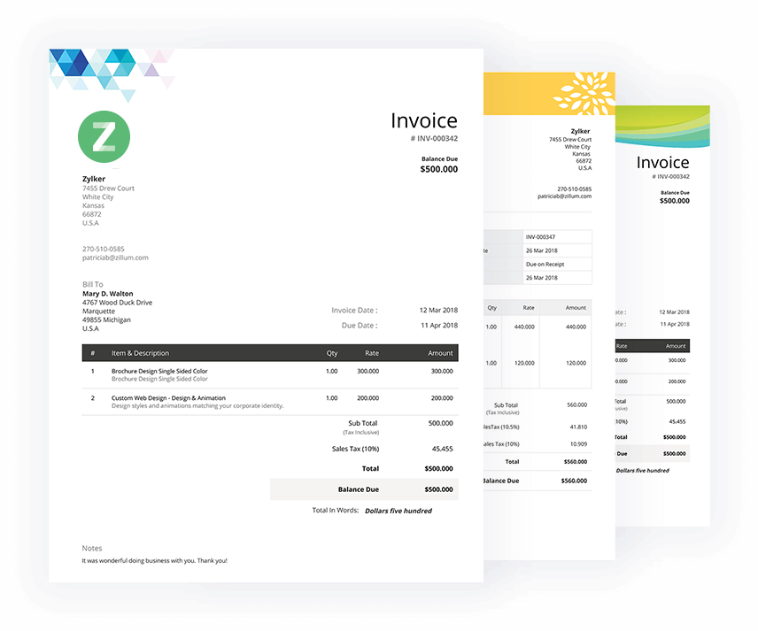 Free Online Invoice Templates - Invoice Template (856x713), Png Download