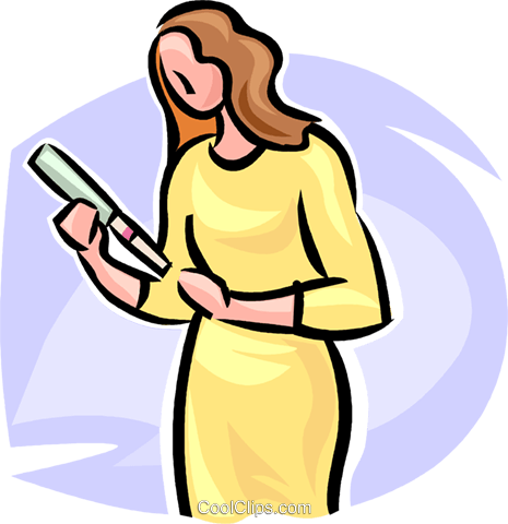 Women Clipart Dizzy - Pregnant Test Clip Art (465x480), Png Download