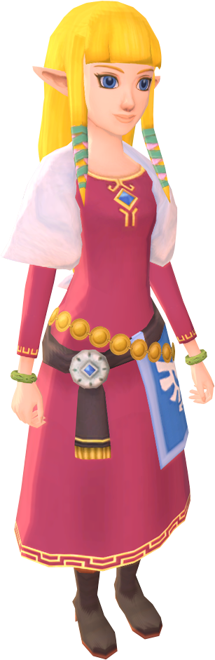 Princess Zelda Skyward Sword Dress - Zelda Skyward Sword Reference (320x950), Png Download