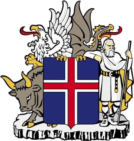 Sautjándi Júní - Iceland Coat Of Arms (570x600), Png Download