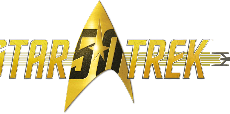 Paramount Releases 50th Anniversary Video For 'star - Star Trek 50 Logo (770x381), Png Download