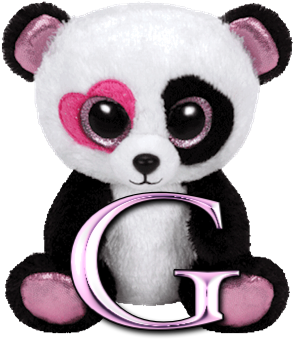Alphabets Png - Ty Beanie Boos Mandy - Panda Medium (540x380), Png Download