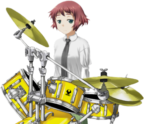Katawa Shoujo Shizune Yellow Drum Drums - Katawa Shoujo Rin Drums (540x450), Png Download