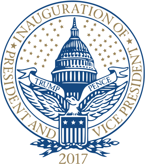 Trump Pence Inaugural Logo - Presidential Inaugural Committee 2017 Logo (523x599), Png Download