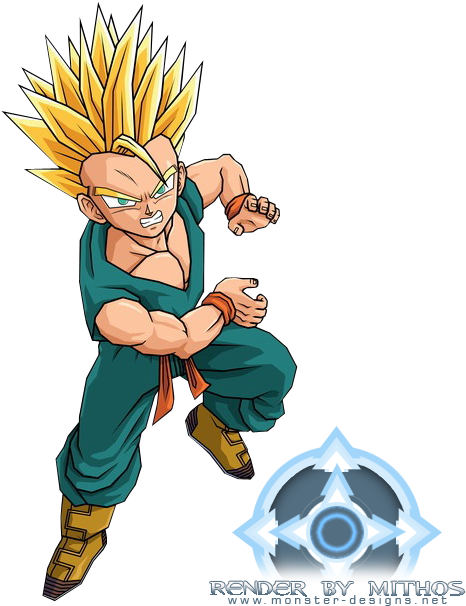 Ssj2 Teen Gohan - Goten Super Sayajin 21 (482x608), Png Download