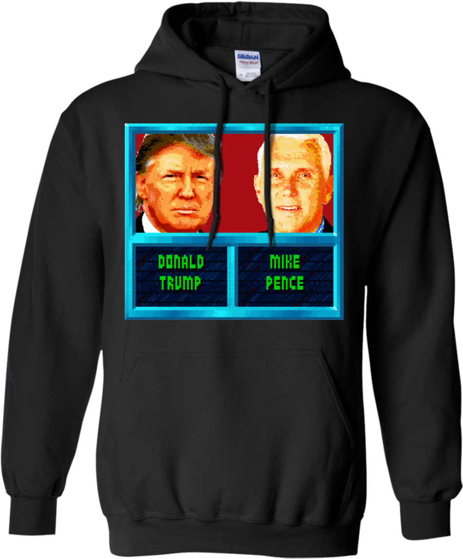 President Trump Pence Nba Jam Faces Presidentauto - Hoodie (1155x1155), Png Download