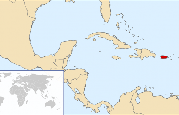 Dominican Republic Highlighted On Map (600x386), Png Download