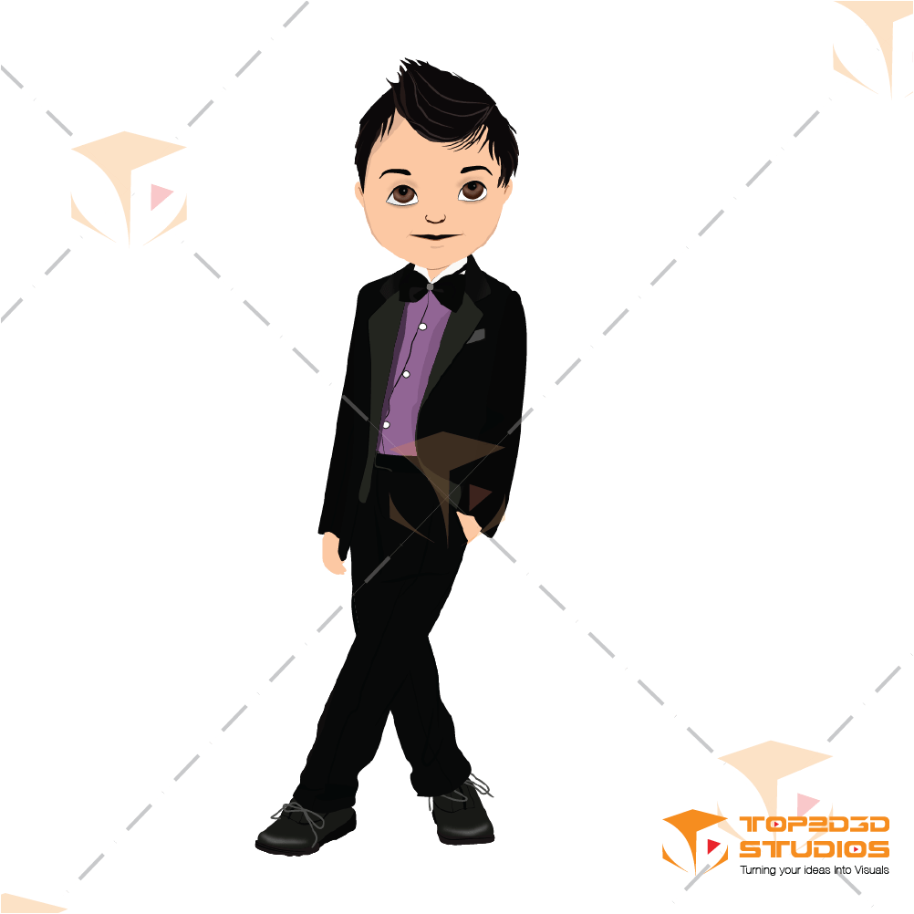 Thumbnail - Cartoon Boy With Blazer (1002x1002), Png Download