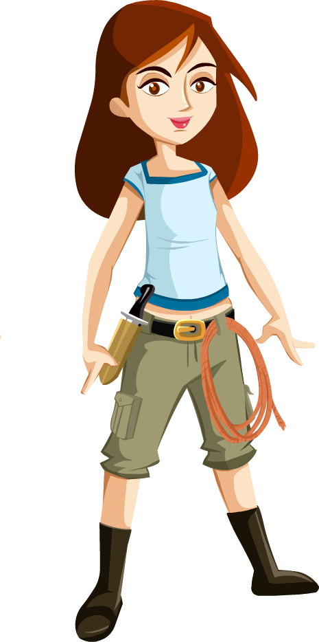 Girl Image - Cartoon (465x934), Png Download