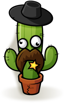 Fishing Cactus Character - Cactus (389x482), Png Download