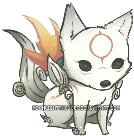 Chibi Okami - Google Search - Amaterasu (500x497), Png Download