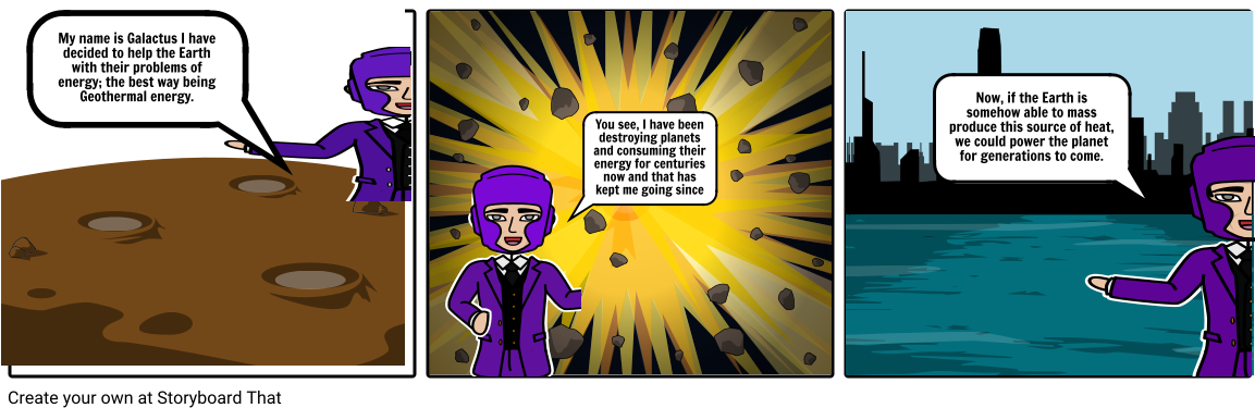 Josh's Superhero Energy Source Comic Strip - Geothermal Energy Superhero (1164x385), Png Download