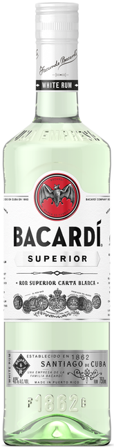 Bacardi White - Bacardi Rum, Banana - 750 Ml (217x800), Png Download