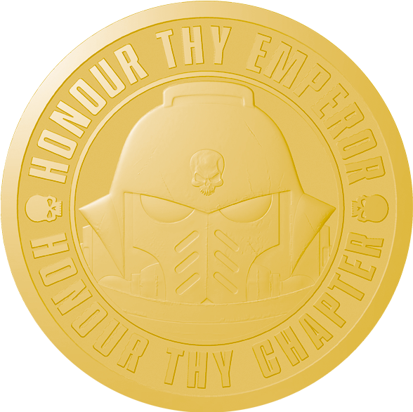 Nottingham Space Marine Honour Thy Emperor - Coin (640x586), Png Download