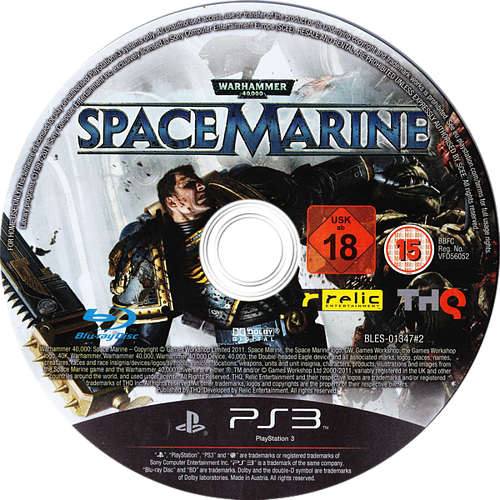 Warhammer 40k Space Marine (playstation 3, Game) (500x500), Png Download