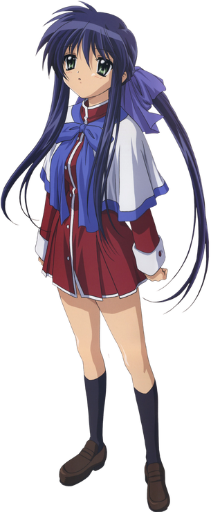 Japanese School Uniform Kanon Cosplay Costume Blue (348x739), Png Download