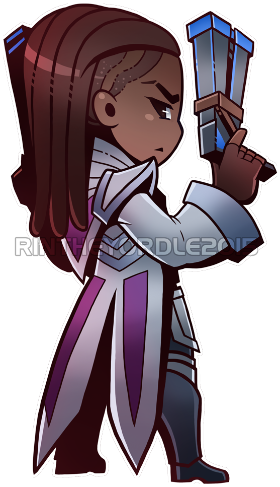 Rin On Twitter - League Of Legends Lucian Chibi (599x1000), Png Download