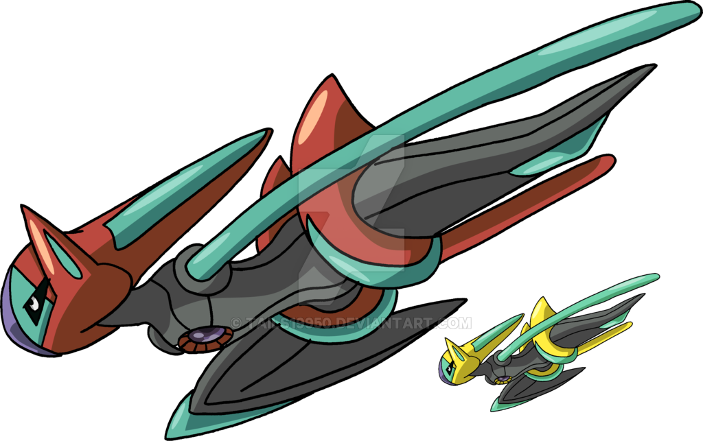 Deoxys By Tails19950 On Deviantart - Deoxys Speed Form Shiny (1024x643), Png Download