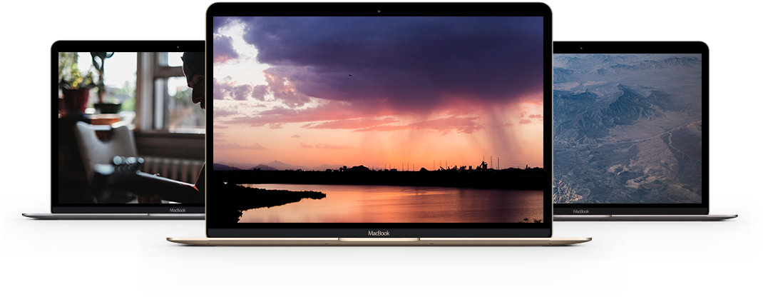 Lucian Amazing Html5 Template - Macbook (1070x416), Png Download