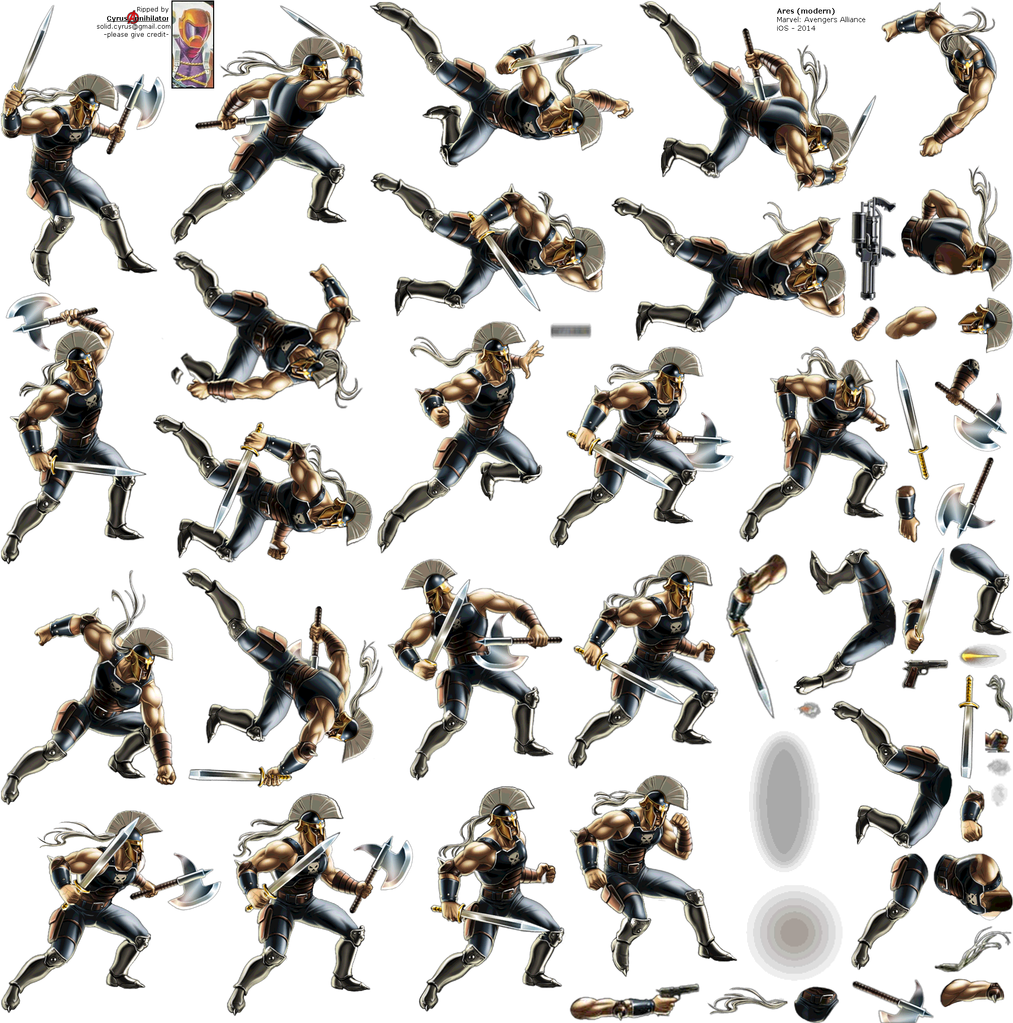 Click To View Full Size - Marvel Avengers Alliance Ares (2028x2046), Png Download