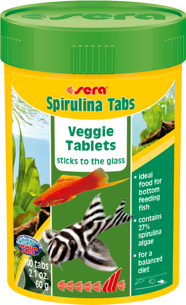 00940 Int Sera Spirulina Tabs 100 Ml Top - Sera Spirulina Tabs (681x1118), Png Download