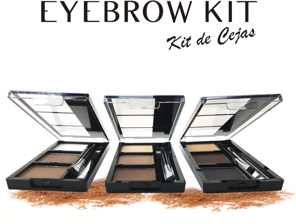 Eyebrow Kit Estuche Set Para Cejas Trio Con Aplicador - Eyebrow (956x999), Png Download