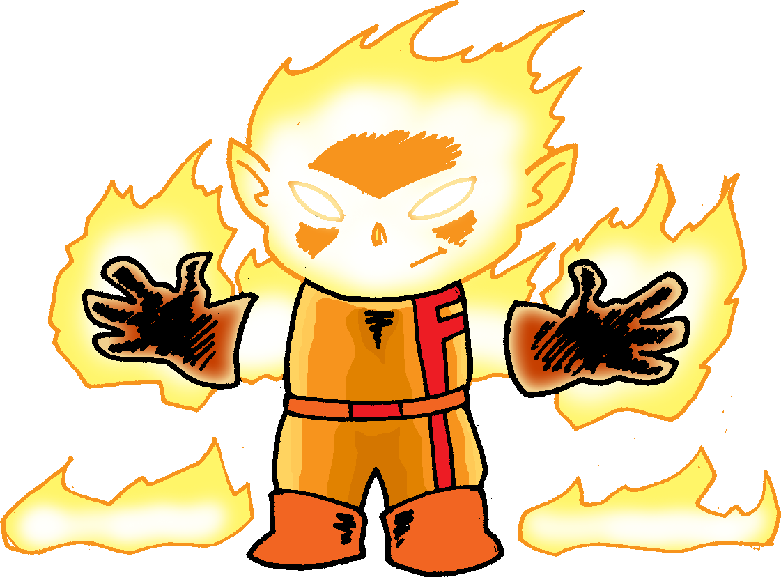 Flameon - Cartoon (1121x828), Png Download