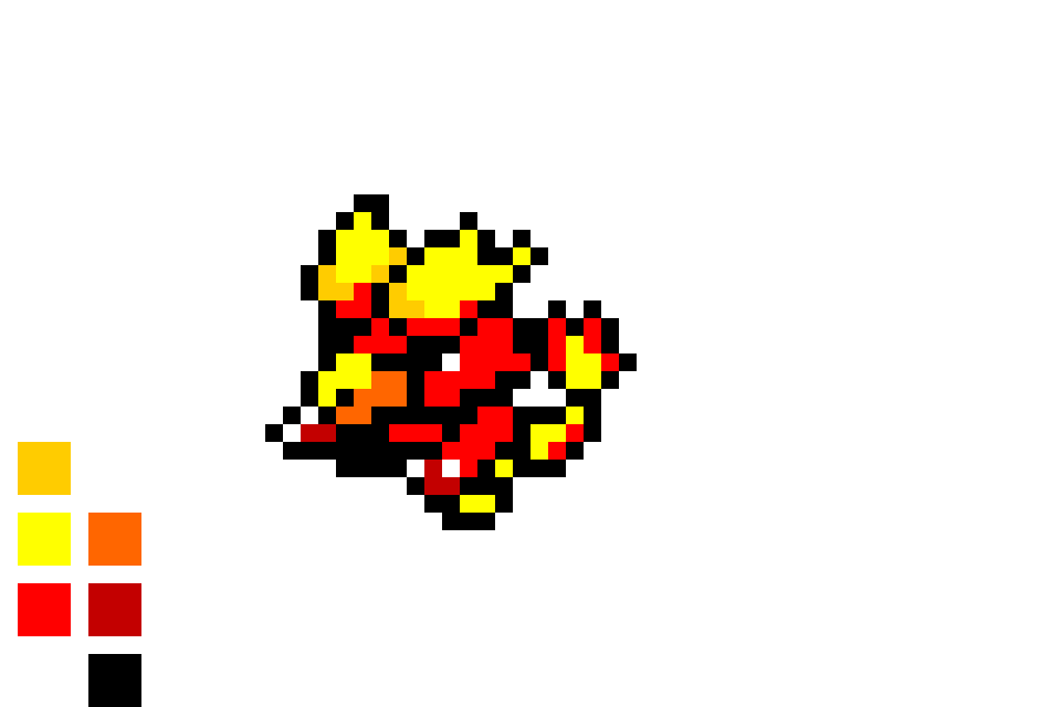 Magmar - Pixel Art Magmar Pokemon (960x640), Png Download