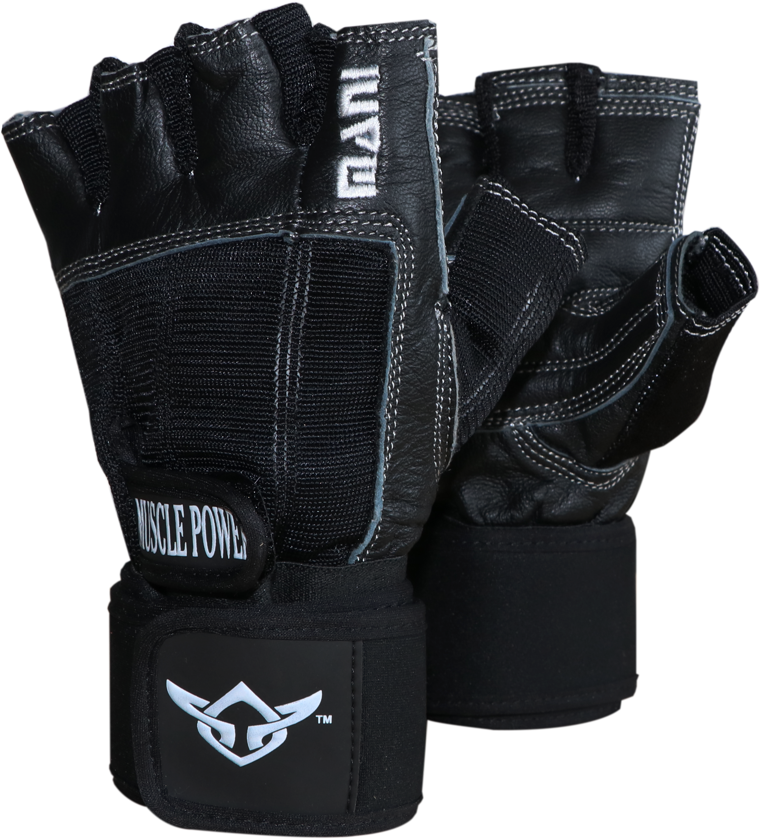 Deluxe Leather Muscle Power Gloves - Mani Deluxe Leather Muscle Power Gloves (2910x2910), Png Download