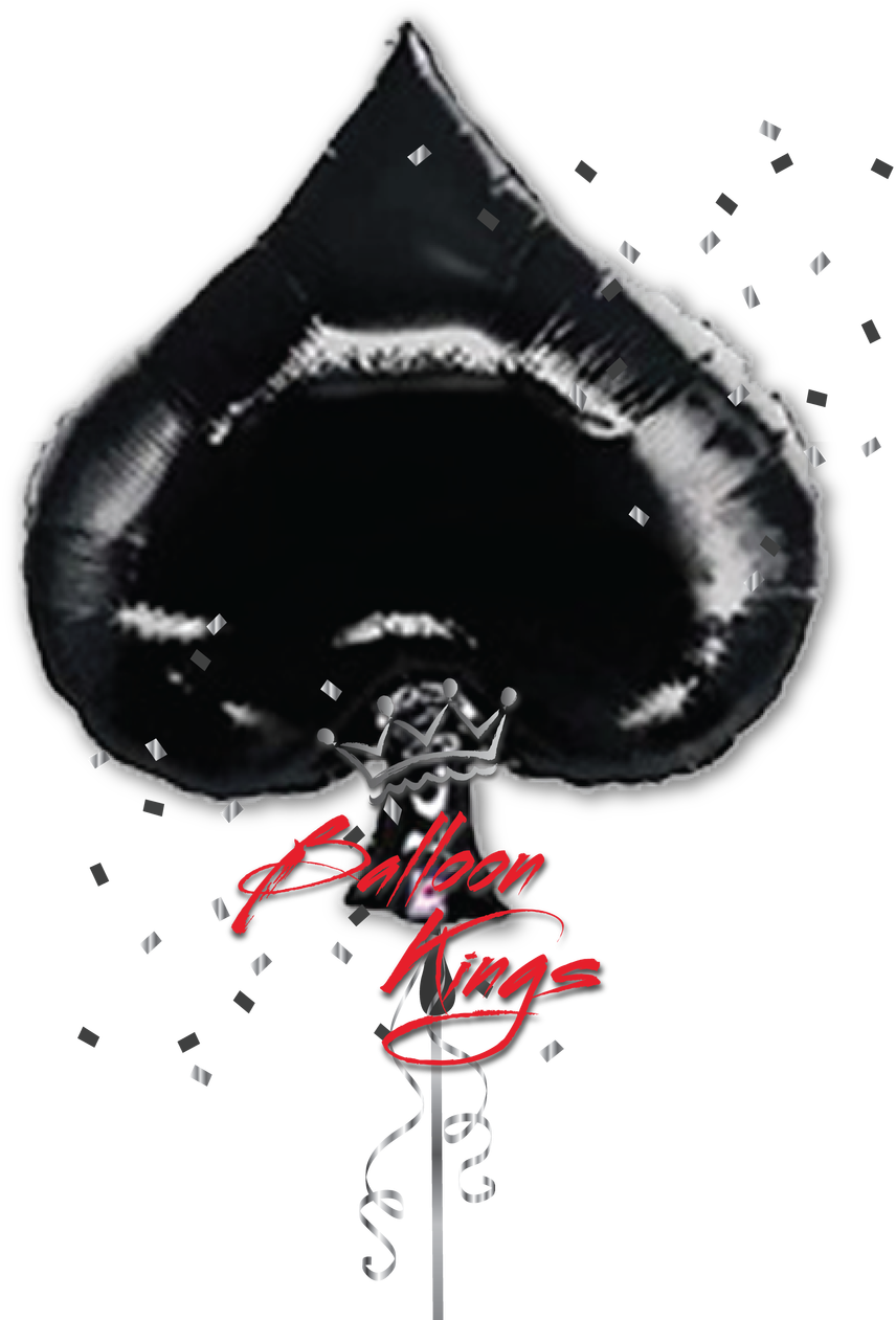 Casino Large Spade - Casino Foil Balloons (1280x1280), Png Download