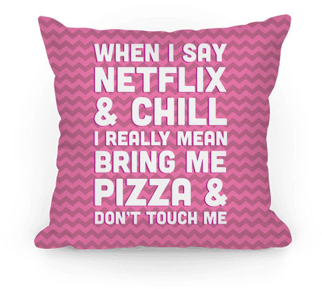 When I Say Netflix & Chill Pillow - Pillow (484x484), Png Download