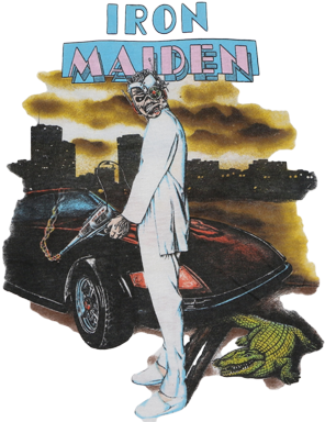 Iron Maiden - Iron Maiden Miami Vice Shirt (1000x400), Png Download