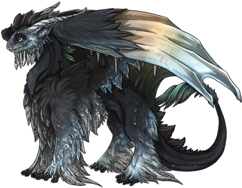 Black Ice - Neon Dragon (350x350), Png Download