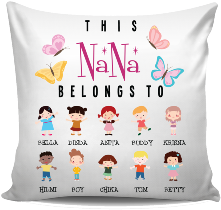 This Nana Belongs To Personalized Pillow Cover New - Pillow (480x480), Png Download