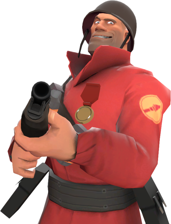 Soldier With The Gentle Manne's Service Medal Tf2 - Gun Barrel (583x766), Png Download