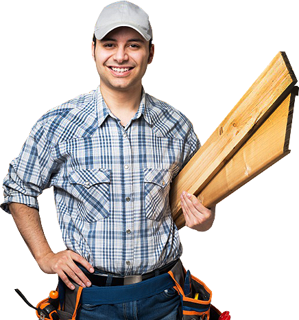 We Provide Services In Bareilly - Carpenter Man Transparent (436x466), Png Download