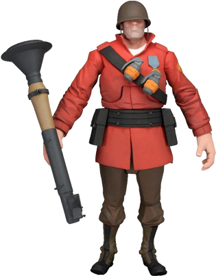 Tf2 Red Soldier Action Figure - Tf2 Soldier T Pose (450x422), Png Download