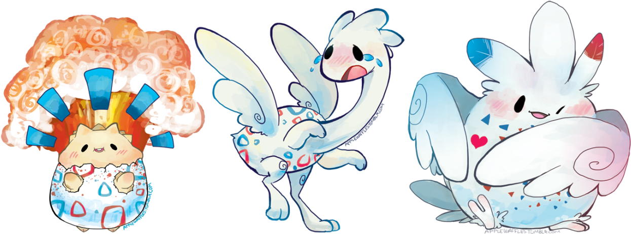 Pokemon Togepi Togekiss Togetic Hydreigon Deino Applewaffles - Togepi Vs Hydreigon (1280x461), Png Download