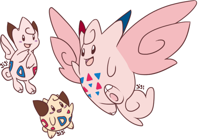 Togekiss - Cartoon (700x487), Png Download