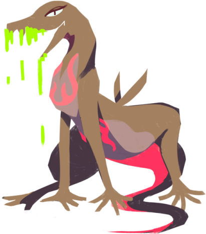 Tried Out A New Brush I Really Like Jagged Lineless - Illustration (500x486), Png Download