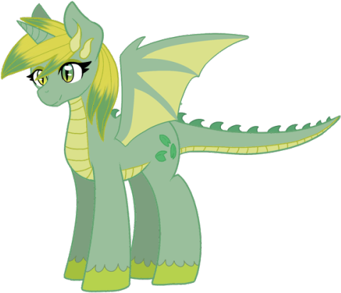 Spoiler - Show - Half Unicorn Half Dragon (500x430), Png Download