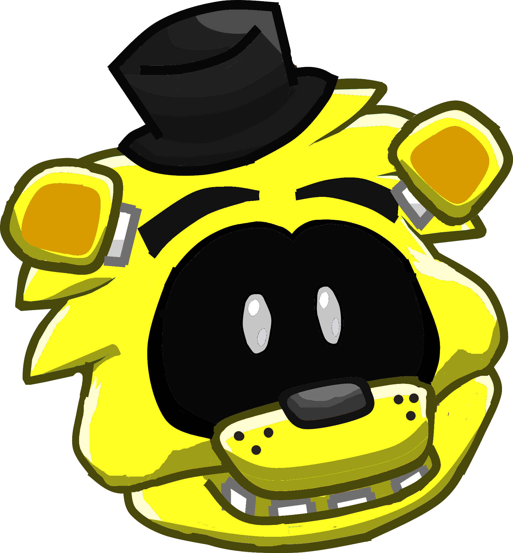 Puffle Golden Freddy Five Nights At Freddy's Club Penguin - Club Penguin Puffles Fnaf Nightmare (1770x1910), Png Download